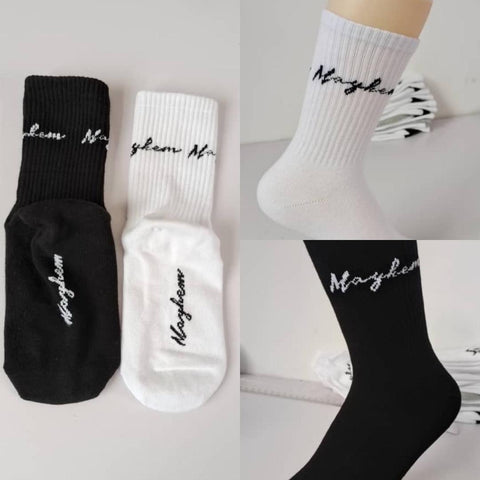 Mayhem Black & White Socks -2 for £8.00