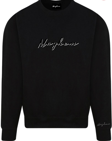 SOLD OUT - Mayhem Black Sweater-3D double logo / logo may vary - see images