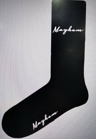 Mayhem Black Logo Socks