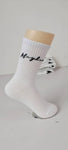 Mayhem White Logo Socks